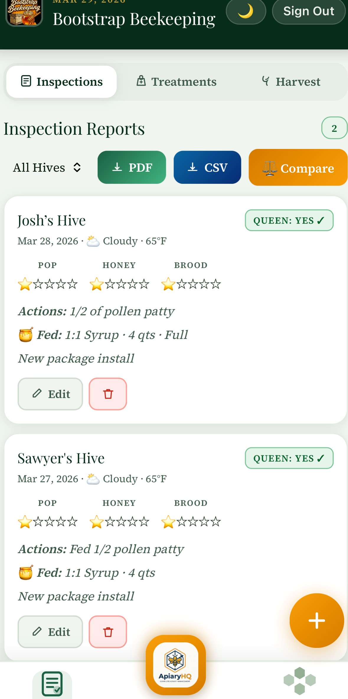 Apiary HQ Inspections